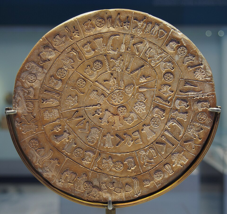 Archival image of Phaistos Disc